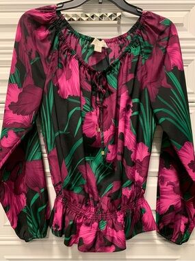 Silky satin top by Michael Kors.